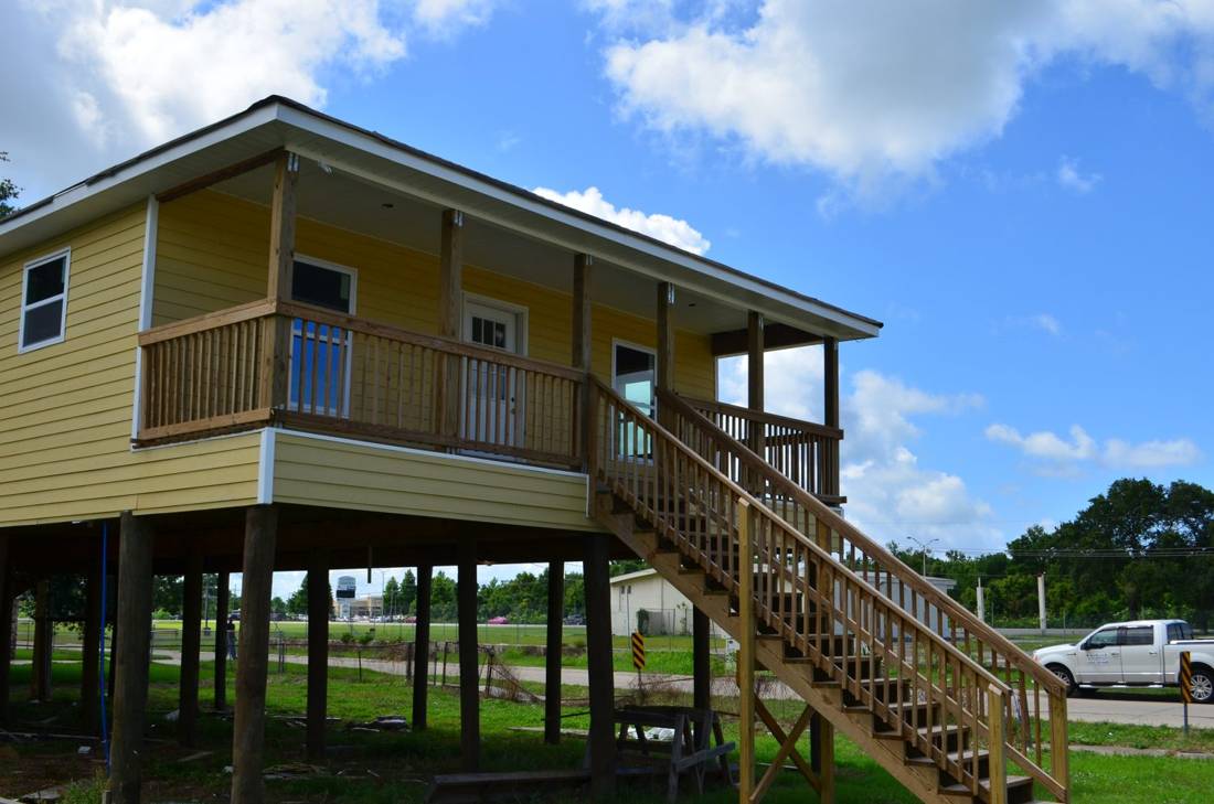 Finished elevated home