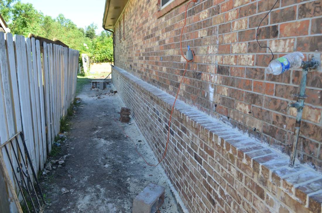 New raised brick foundation