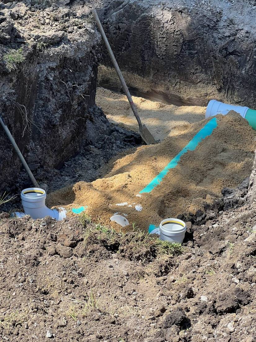 Utility line trench